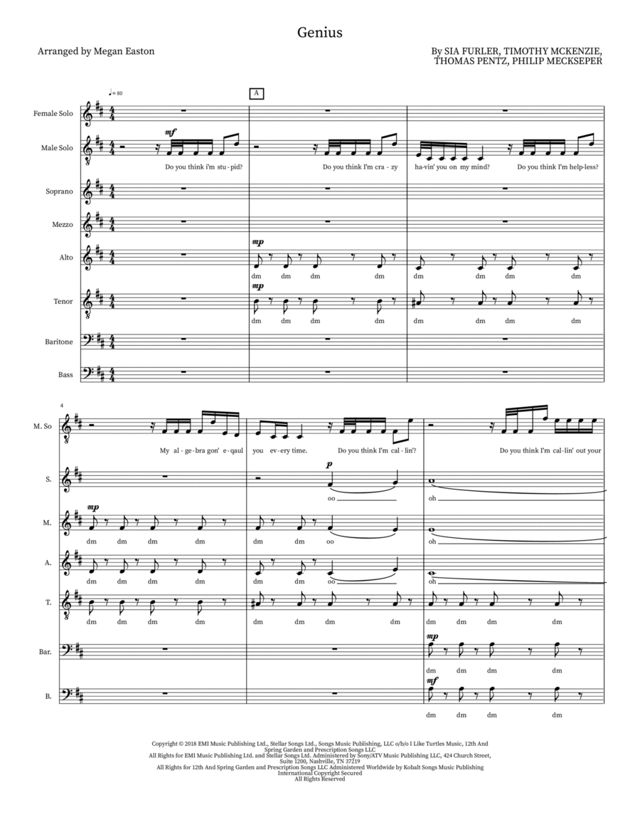 Genius Choir scores gallery preview page 1