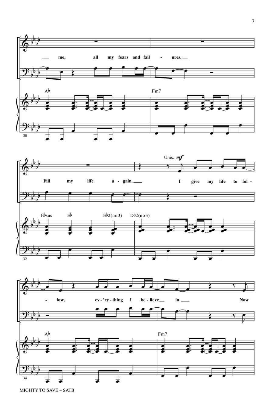 Mighty To Save Mighty To Save 4-Part scores gallery preview page 5