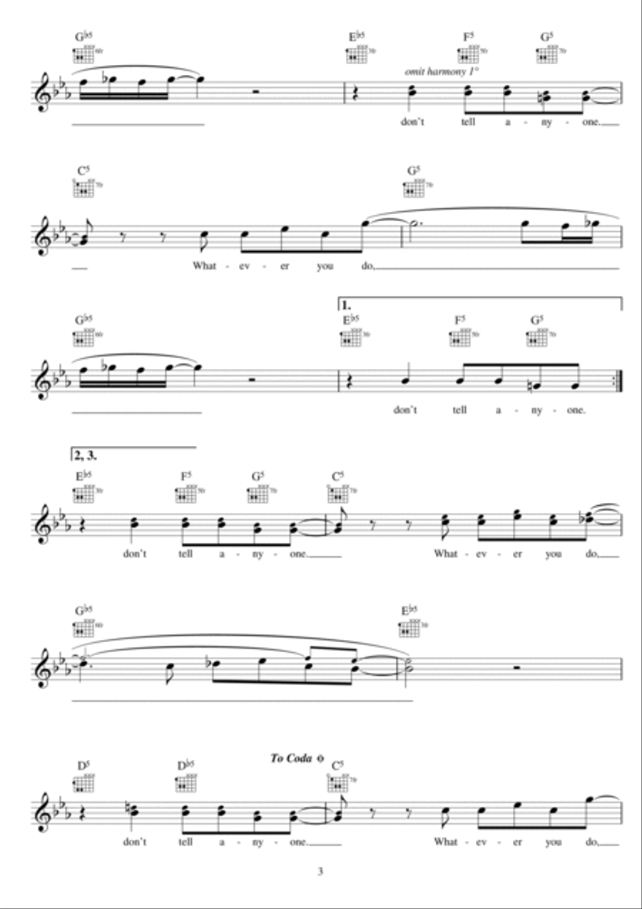 The Lost Art Of Keeping A Secret Piano scores gallery preview page 3