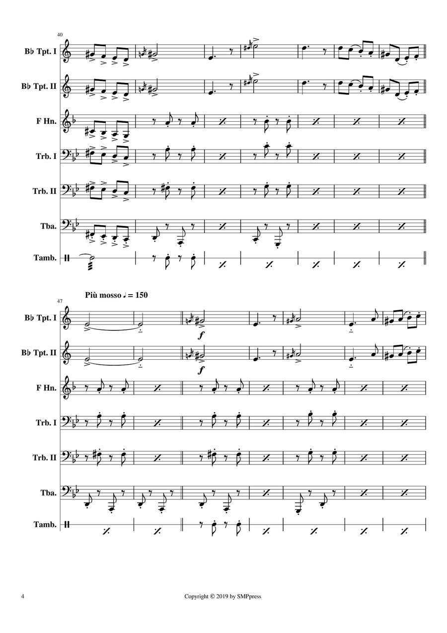 Freilach - A Joyful Yiddish Dance Brass Ensemble scores gallery preview page 4