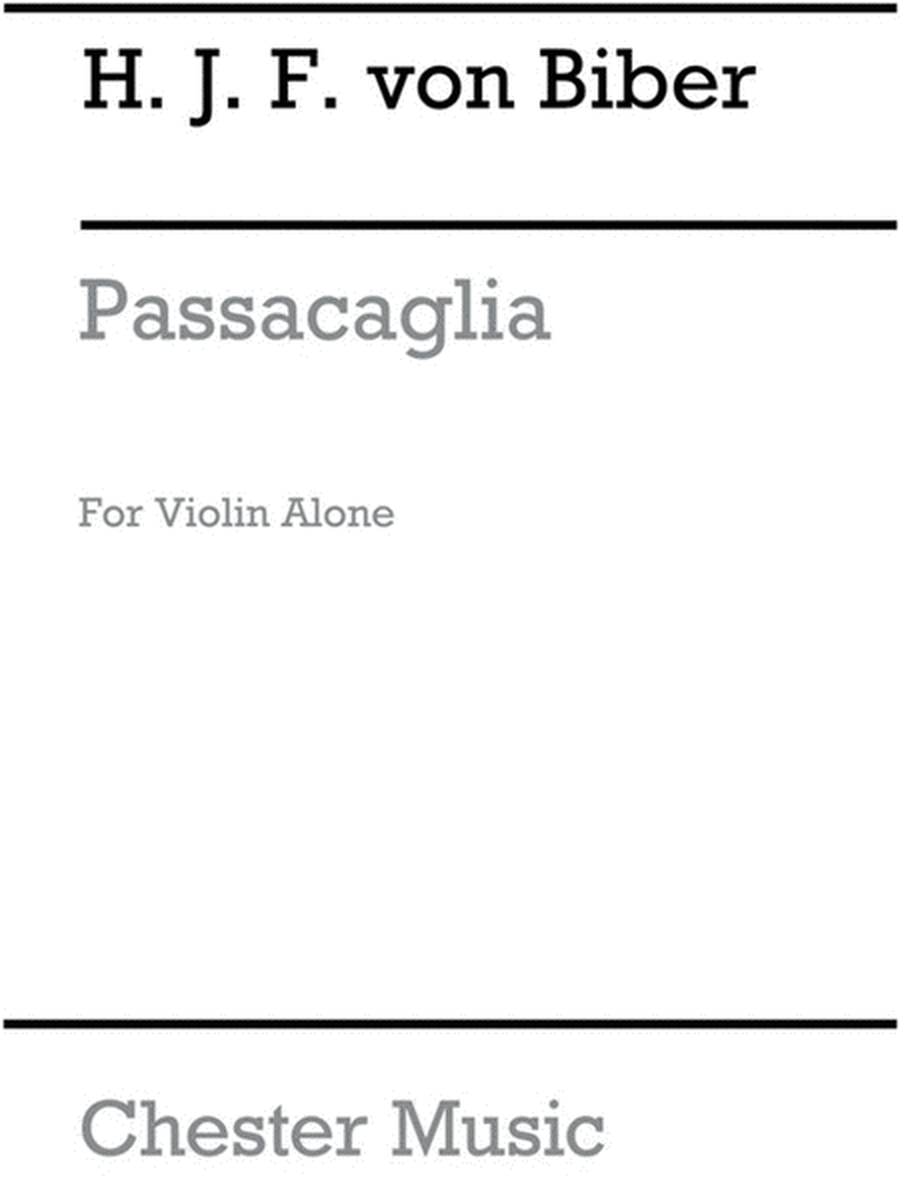 Biber - Passacaglia For Violin Solo (Pod)
