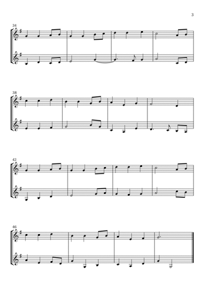 Away in a Manger (Violin Duet) - Beginner Level image number null