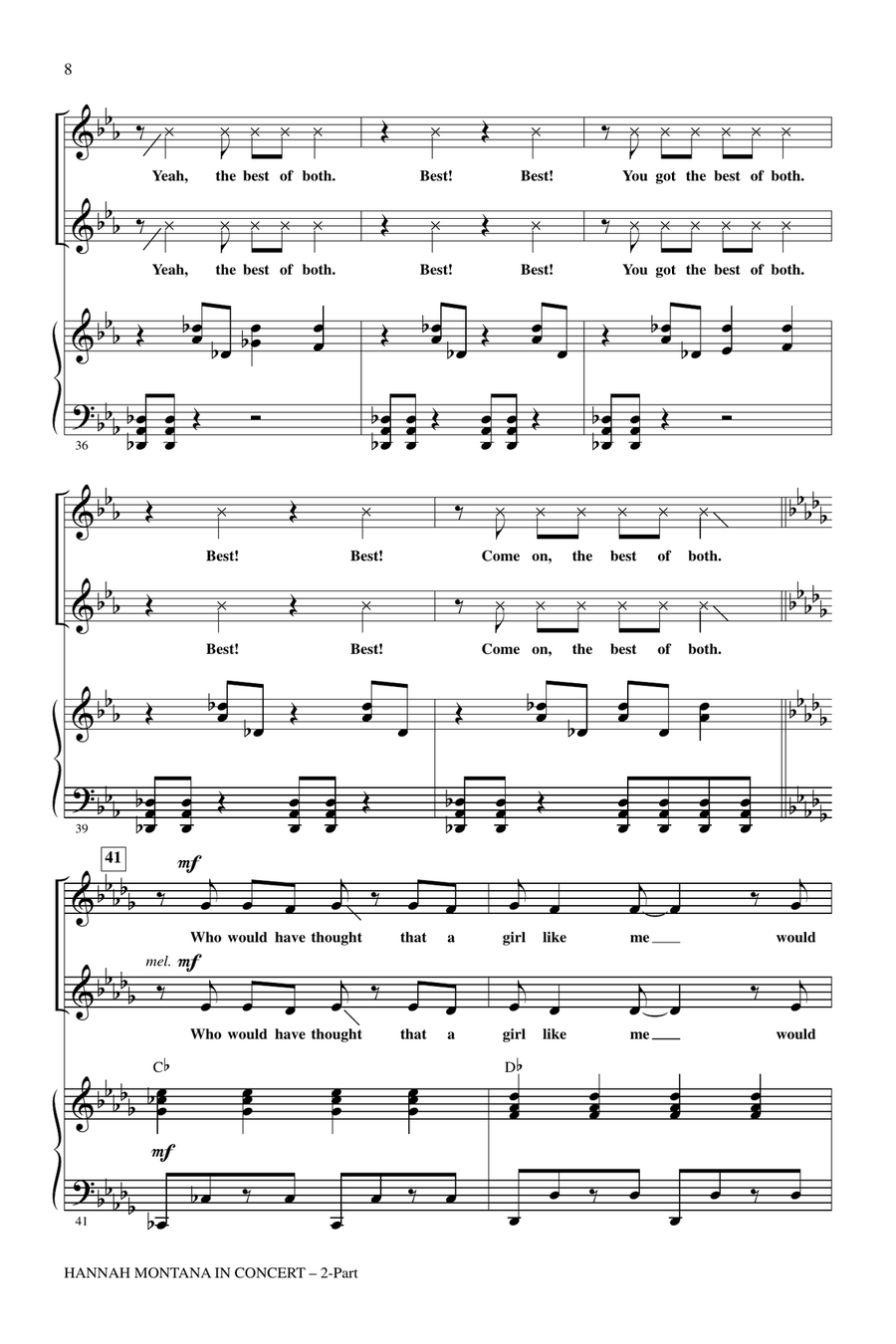 Hannah Montana In Concert 2-Part scores gallery preview page 6