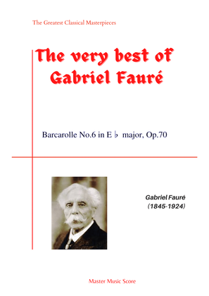 Book cover for Faure-Barcarolle No.6 in E♭ major, Op.70