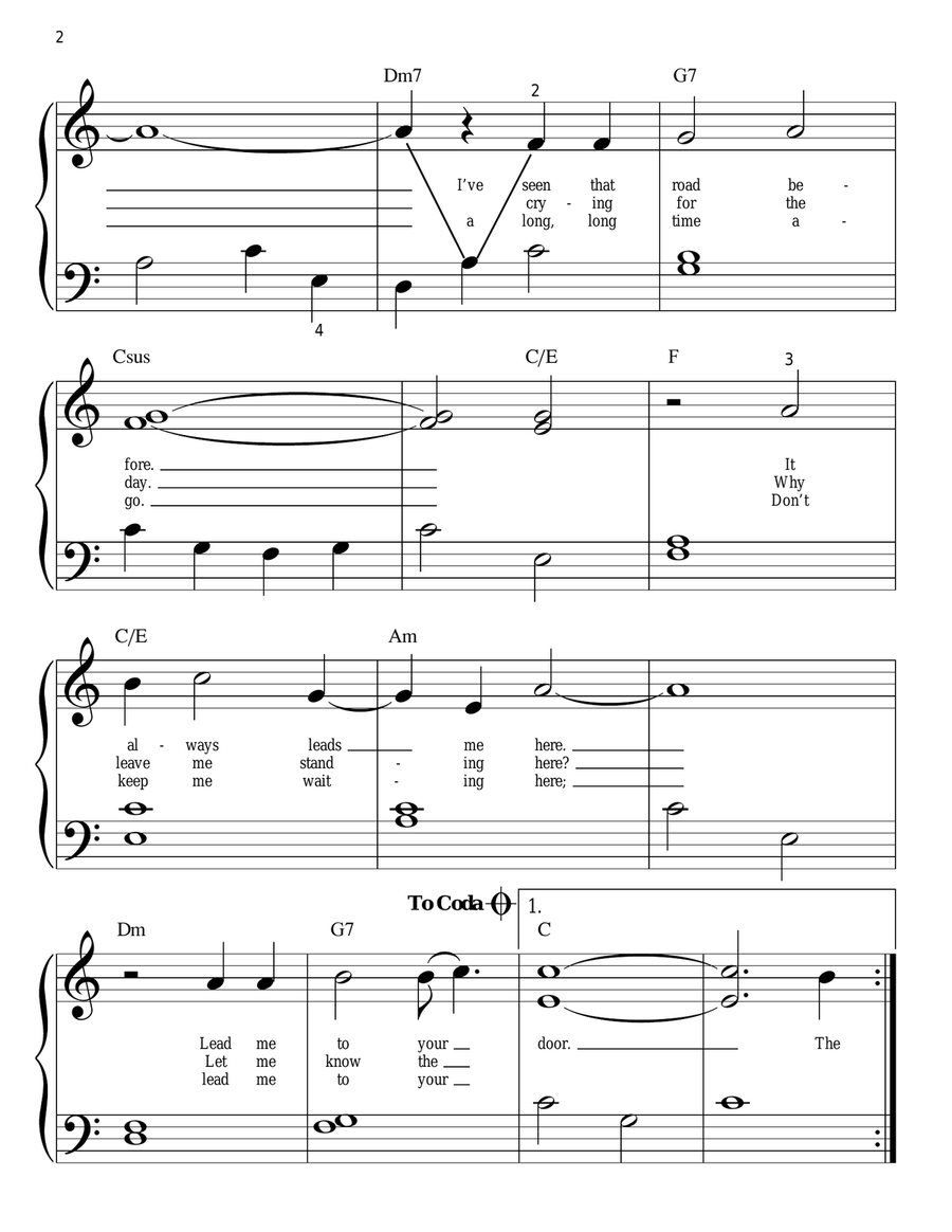 The Long And Winding Road Easy Piano scores gallery preview page 2