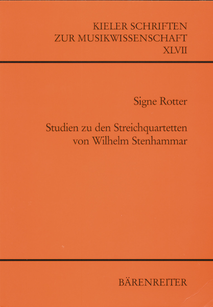 Studien zu den Streichquartetten von Wilhelm Stenhammar
