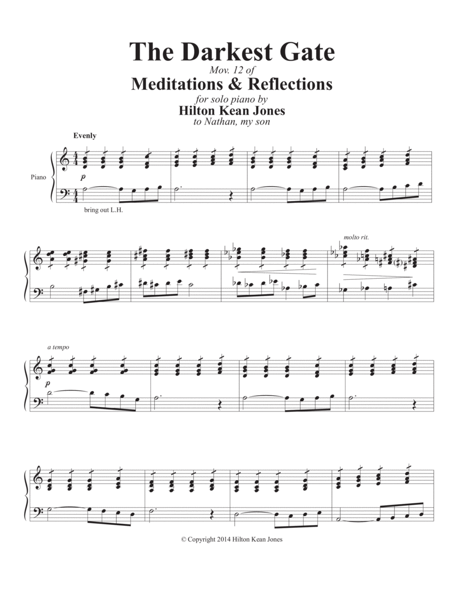 The Darkest Gate Piano Solo scores gallery preview page 1