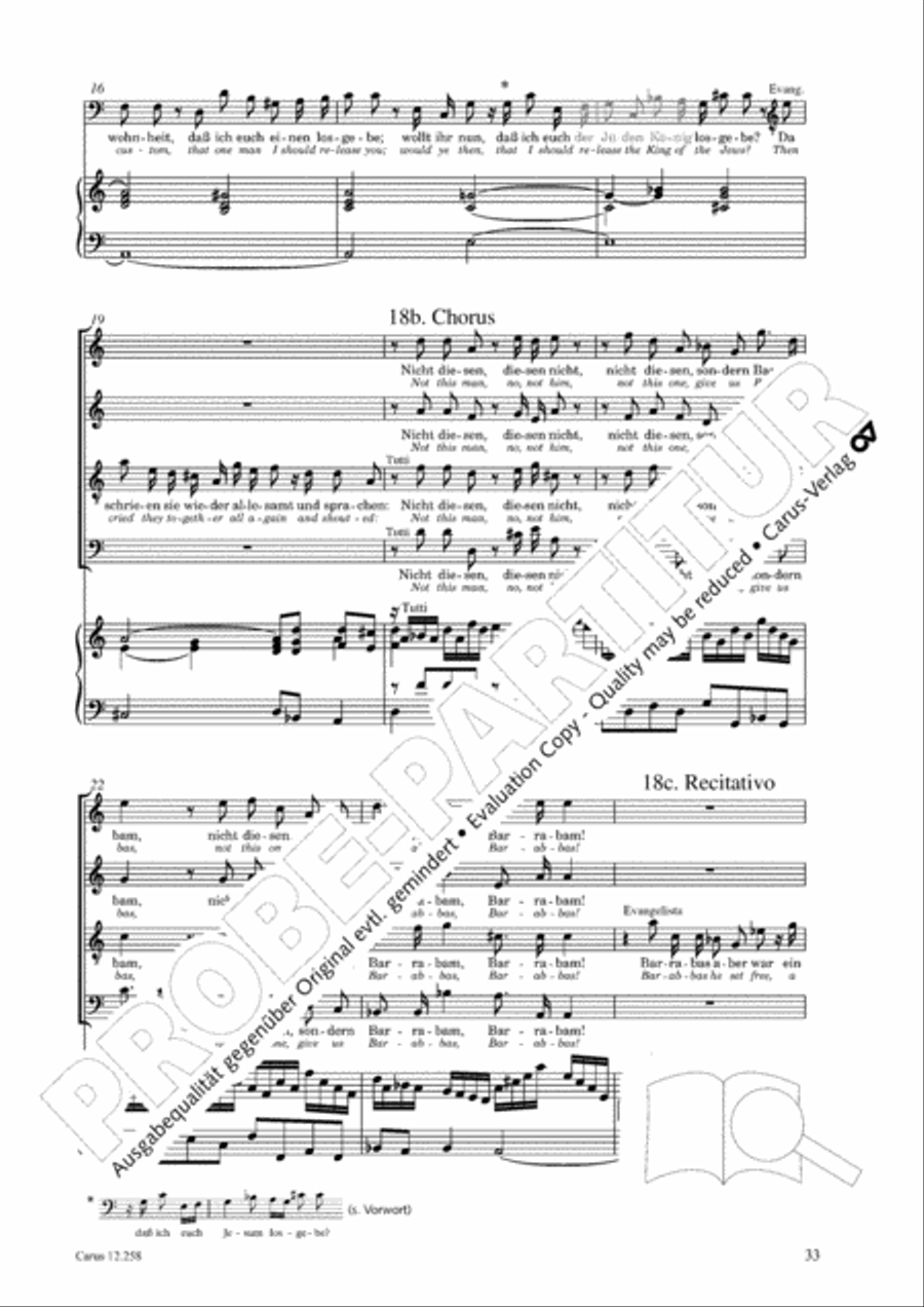 Johann Sebastian Bachs Johannes-Passion fur Kinder und Jugendliche STB scores gallery preview page 34