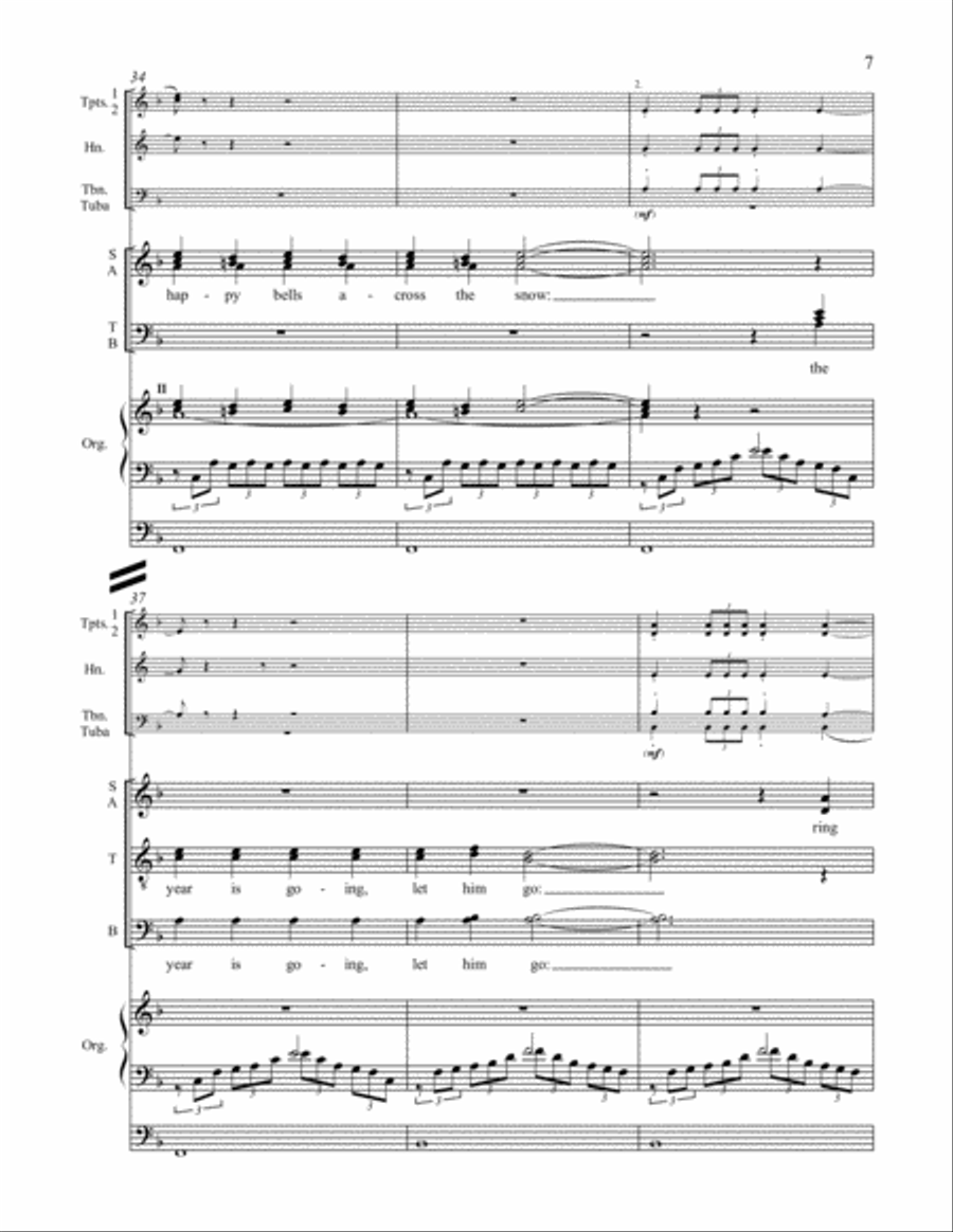 Ring Out, Wild Bells Choir scores gallery preview page 6