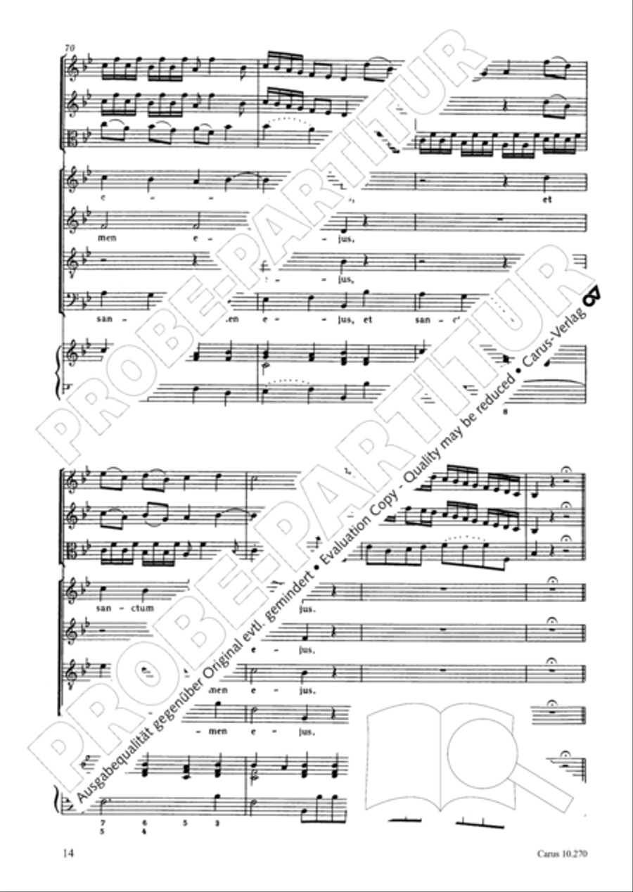 Magnificat in B flat major 4-Part scores gallery preview page 15