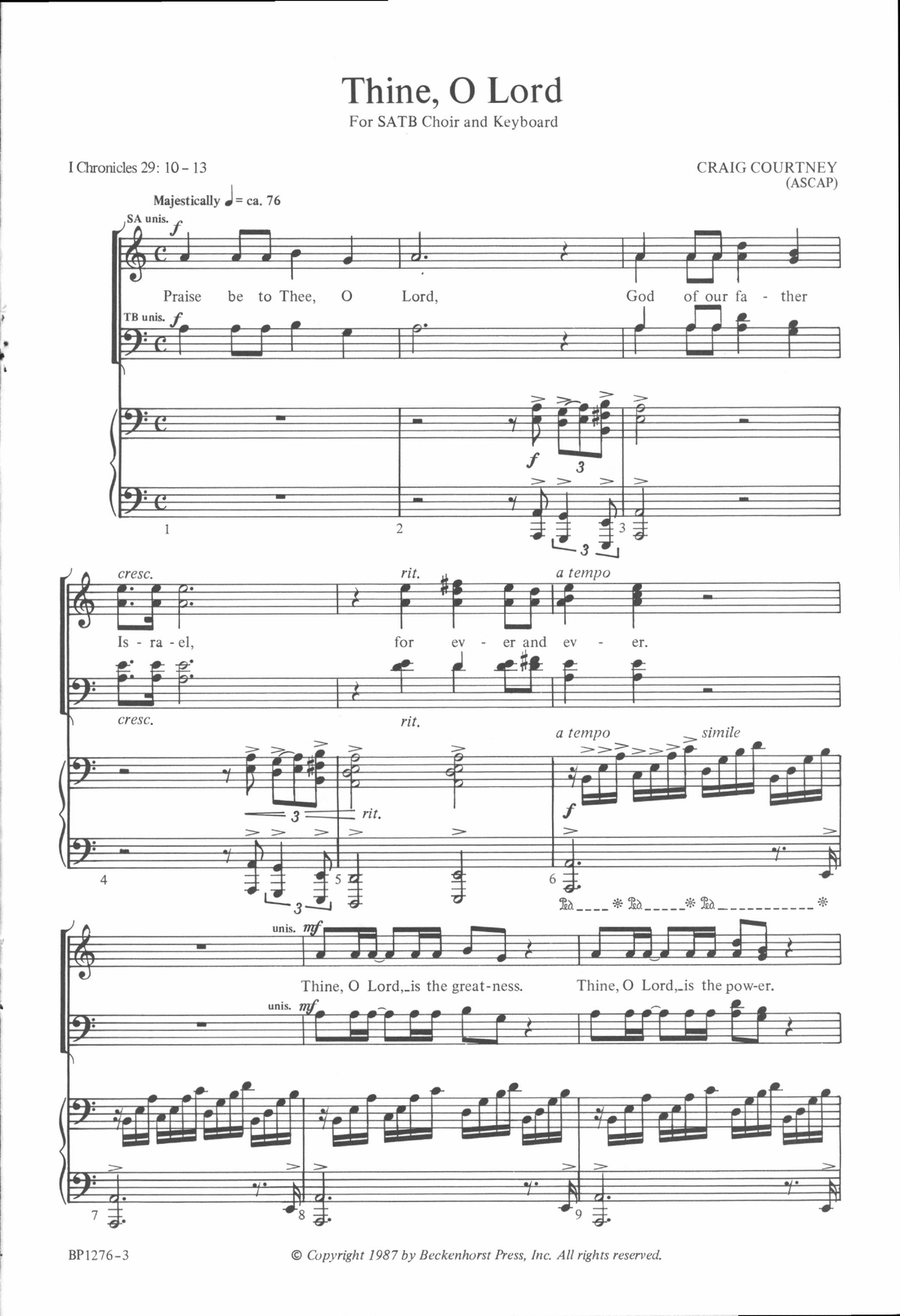 Thine, O Lord Thine, O Lord 4-Part scores gallery preview page 2