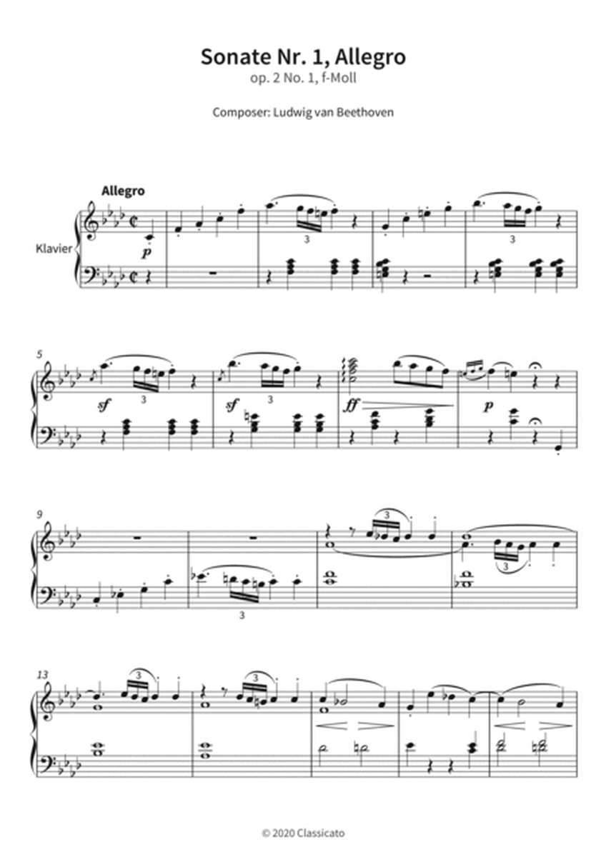 Sonate Nr. 1, Allegro image number null