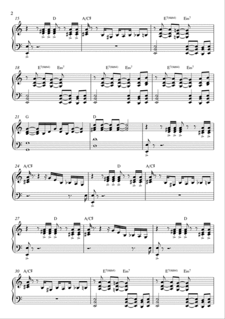 Back In Black Piano Solo scores gallery preview page 2