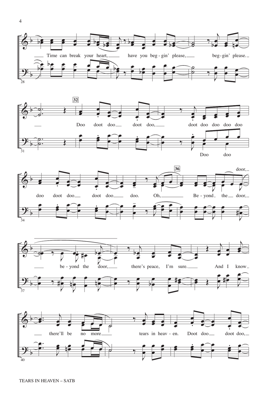 Tears In Heaven (arr. Kirby Shaw) 4-Part scores gallery preview page 3
