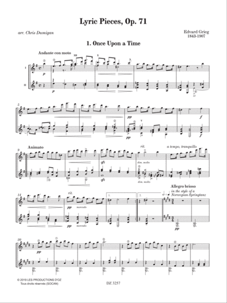 Lyric Pieces, Op. 71 Lyric Pieces, Op. 71 Classical Guitar scores gallery preview page 3