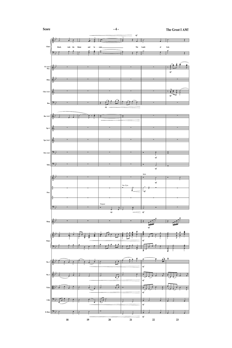 The Great I AM! - Orchestral Score and Parts (Digital Download) Set of Parts scores gallery preview page 6