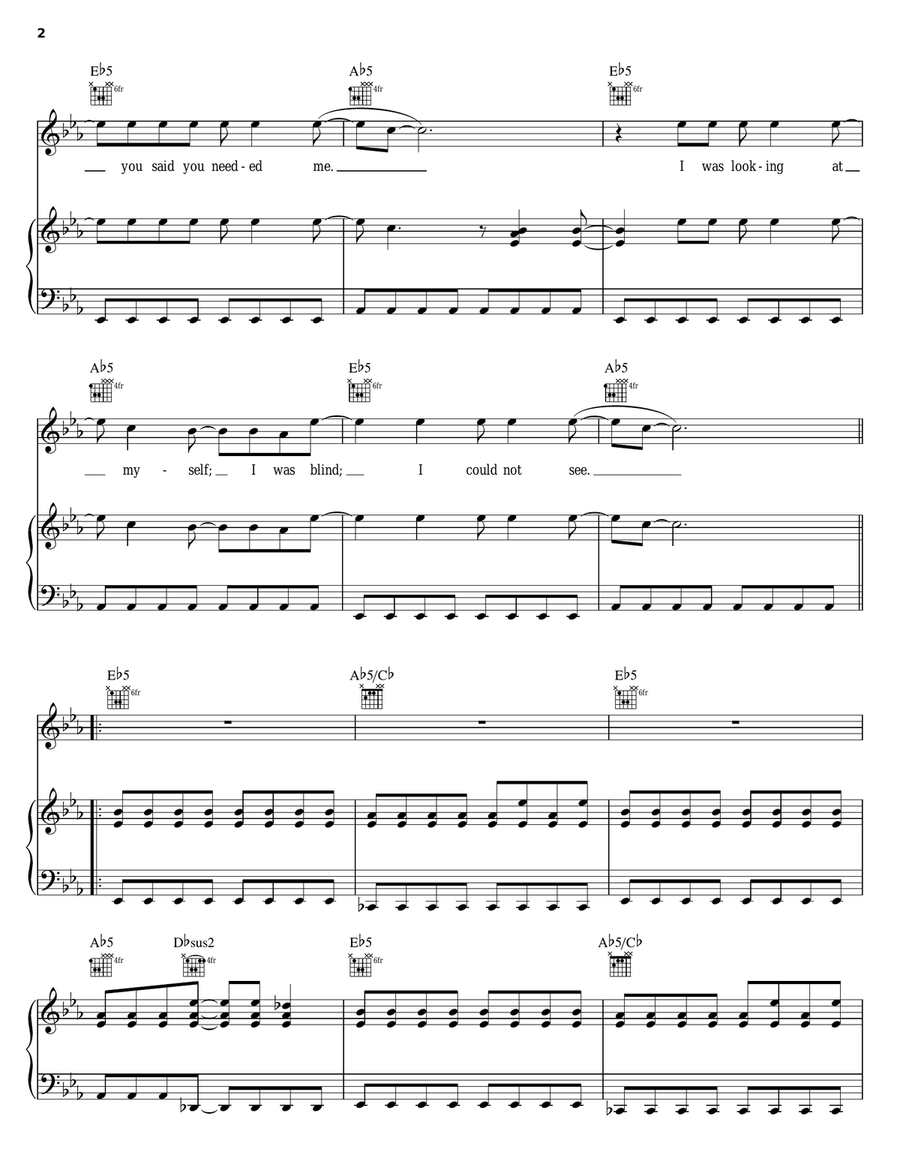 I Will Follow I Will Follow Piano, Vocal, Guitar scores gallery preview page 2