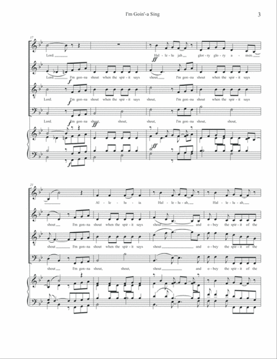I'm Gonna Sing 4-Part scores gallery preview page 4