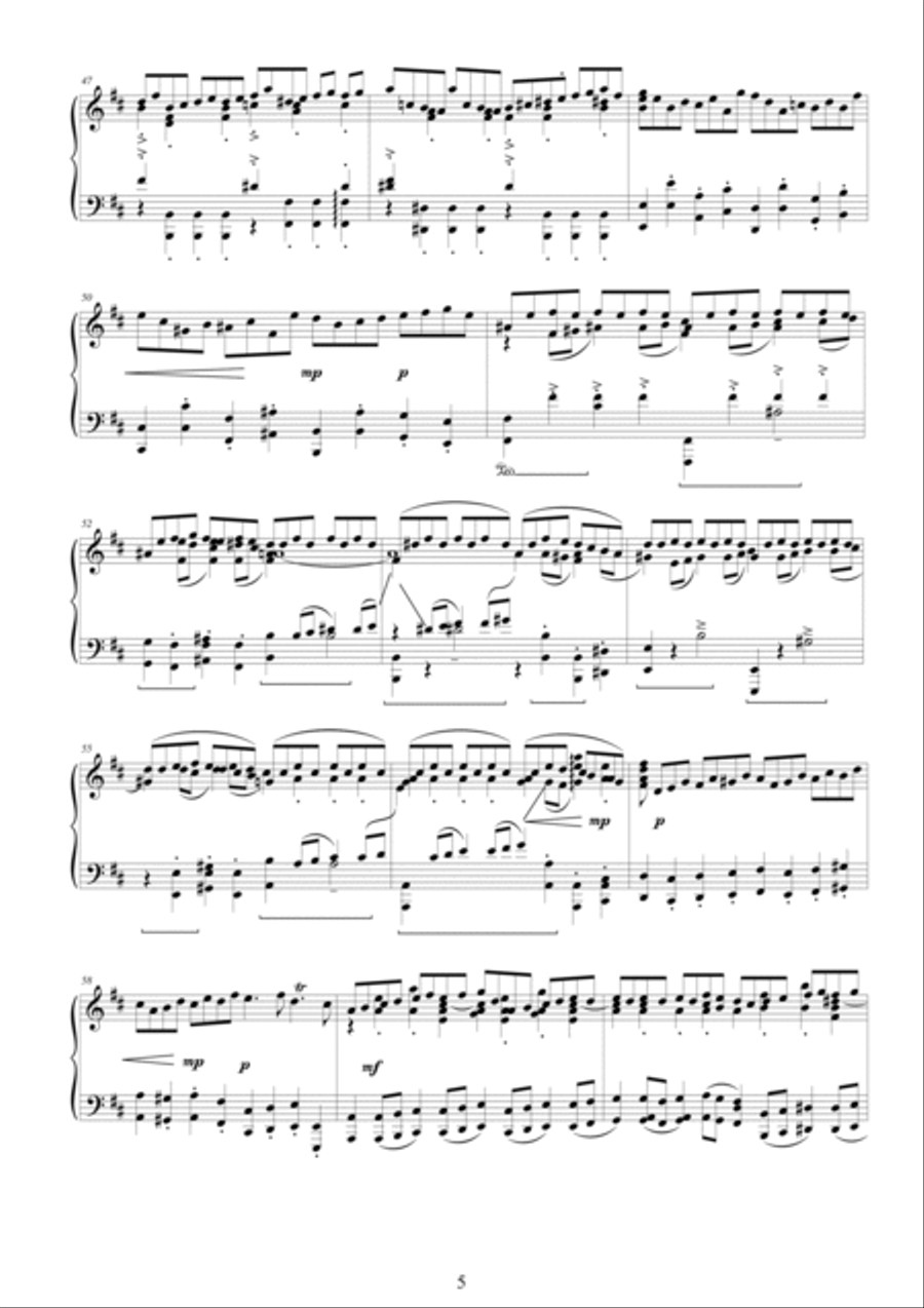 J.S.Bach - Orchestral Suite no.3 in D major BWV 1068 - Complete Piano version Piano Solo scores gallery preview page 5