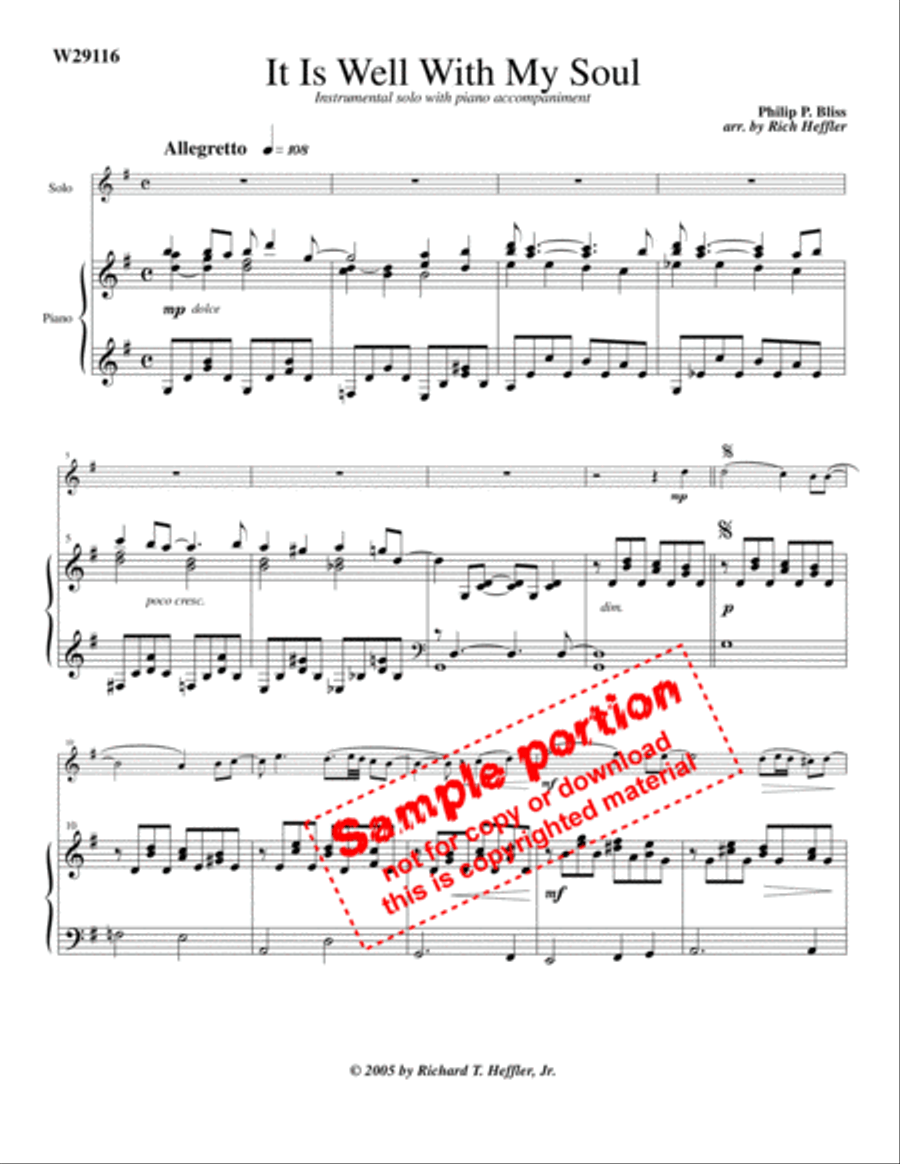It Is Well With My Soul Piano Accompaniment scores gallery preview page 2