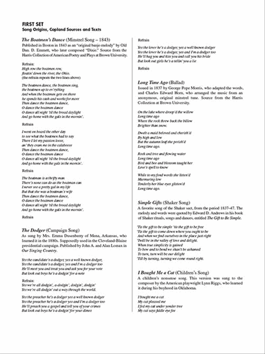 Old American Songs Flute Solo scores gallery preview page 3