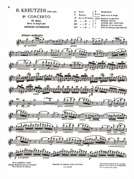 Premier Solos Concertos Classiques - Concerto No. 9, Solo No. 1