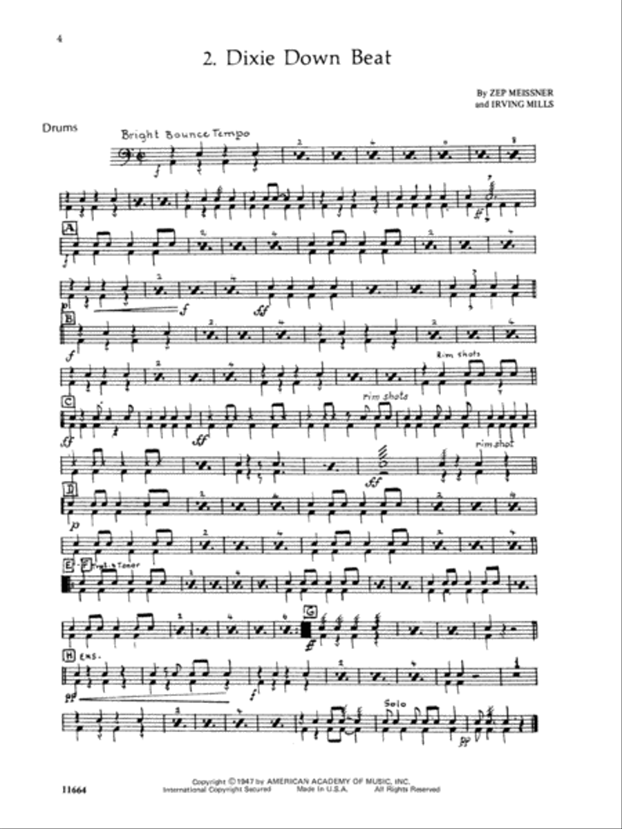 Dixieland Beat (Drums) Dixieland Beat (Drums) Jazz Ensemble scores gallery preview page 7