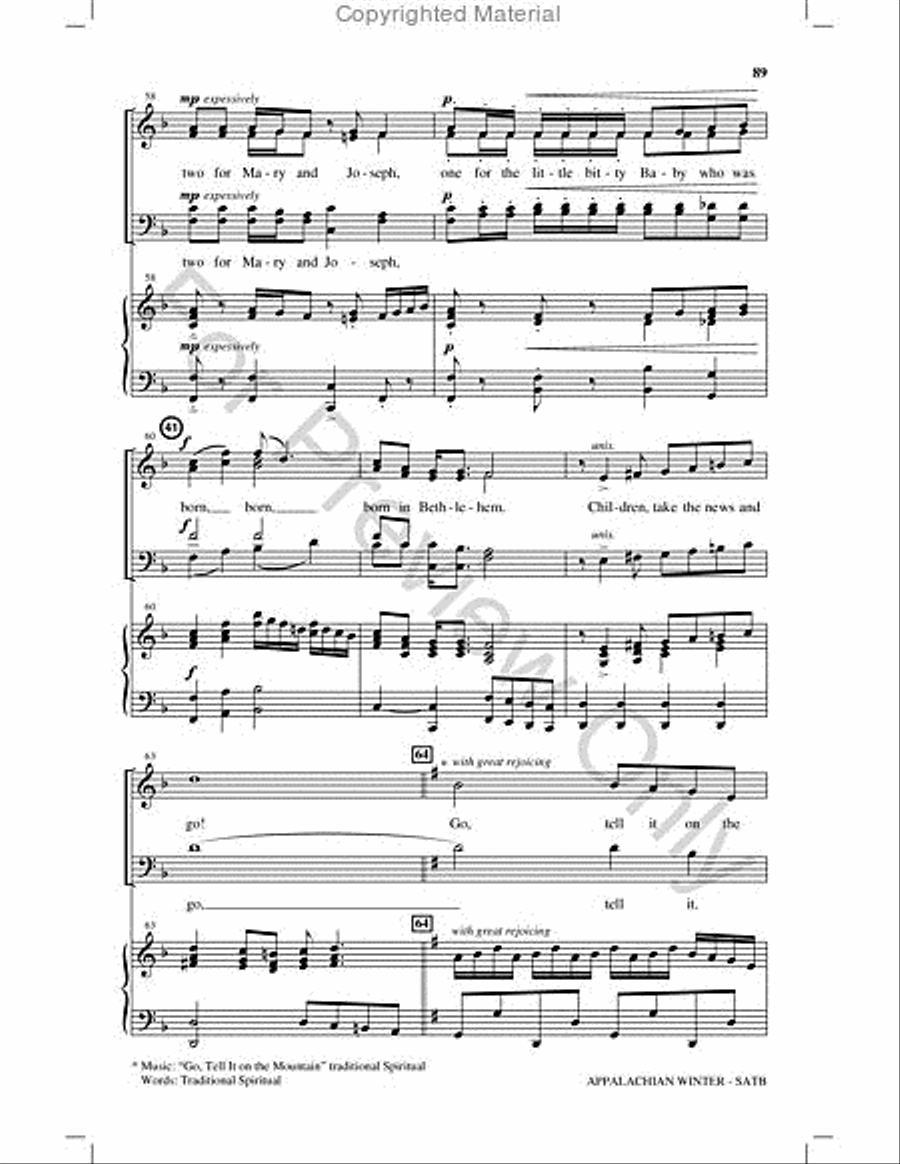 Appalachian Winter Choir scores gallery preview page 88
