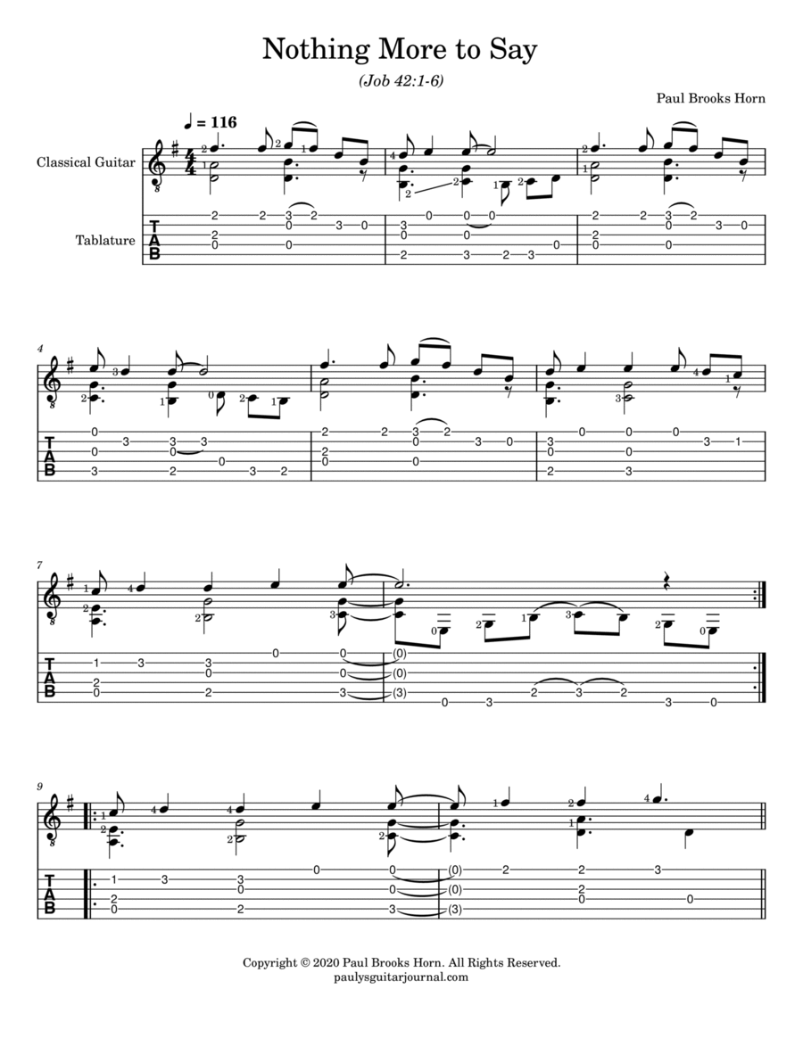 Nothing More to Say Nothing More to Say Acoustic Guitar scores gallery preview page 1