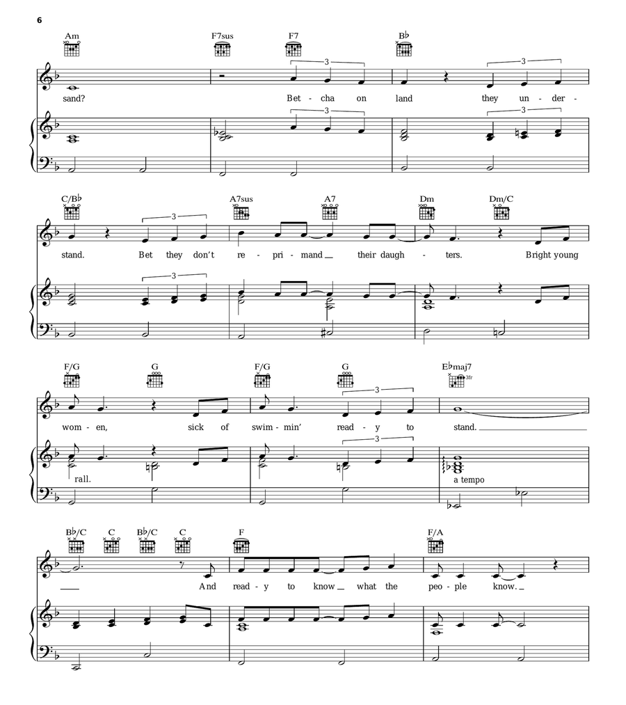 Part Of Your World (from The Little Mermaid) Guitar scores gallery preview page 6