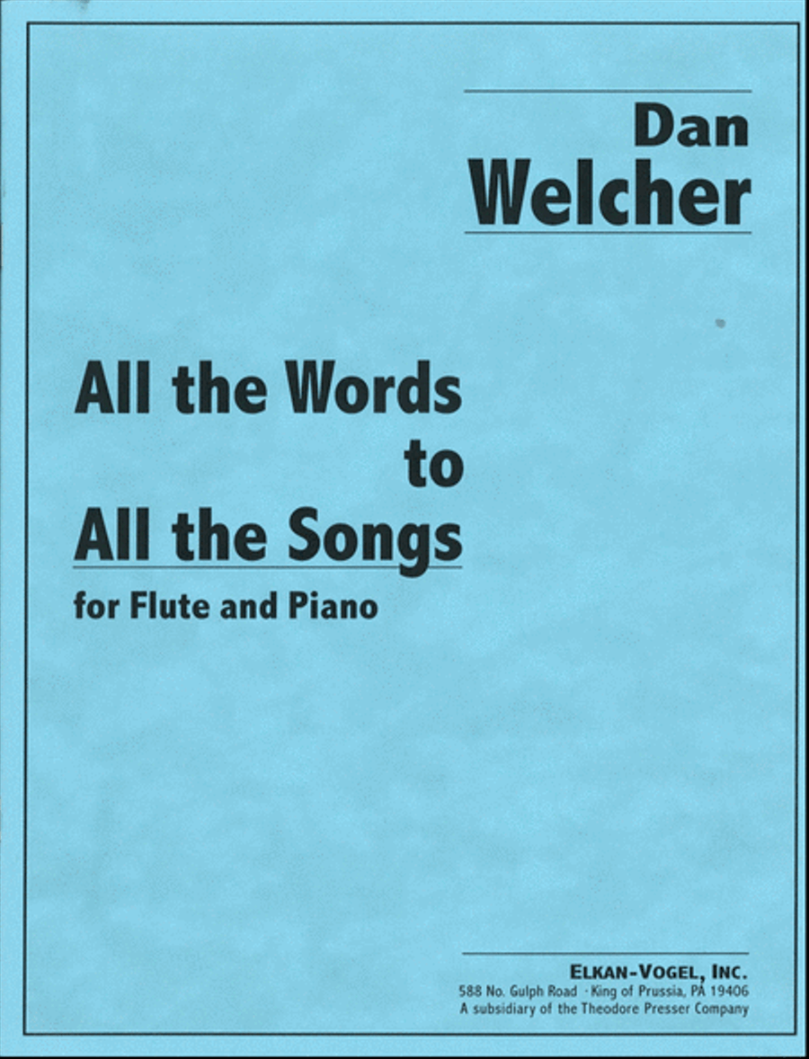 All the Words To All the Songs Chamber Music scores gallery preview page 1