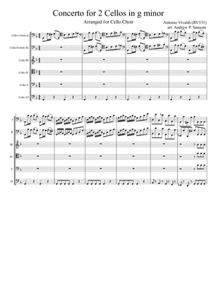 Concerto for Two Cellos, RV 531 (Cello Choir)