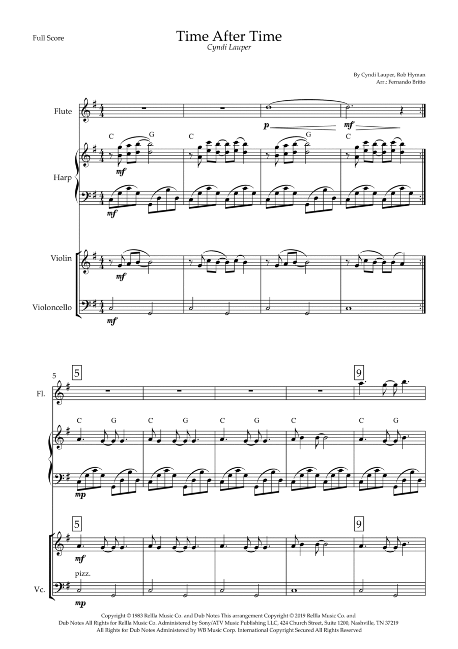 Time After Time Small Ensemble scores gallery preview page 1