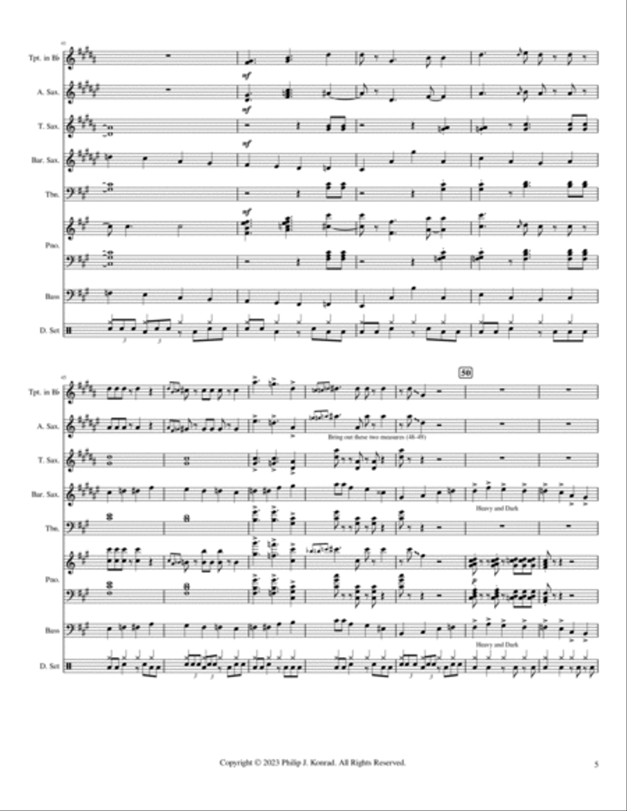 Jazz for Quarentine - Jazz Band Arrangement Jazz Ensemble scores gallery preview page 5