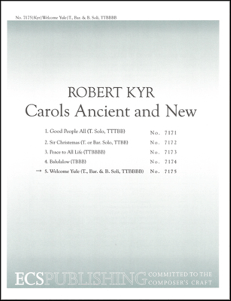 Carols Ancient and New: 5. Welcome Yule TTBB scores gallery preview page 1