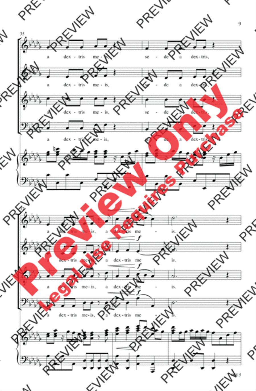 Dixit Dominus Dixit Dominus 4-Part scores gallery preview page 9