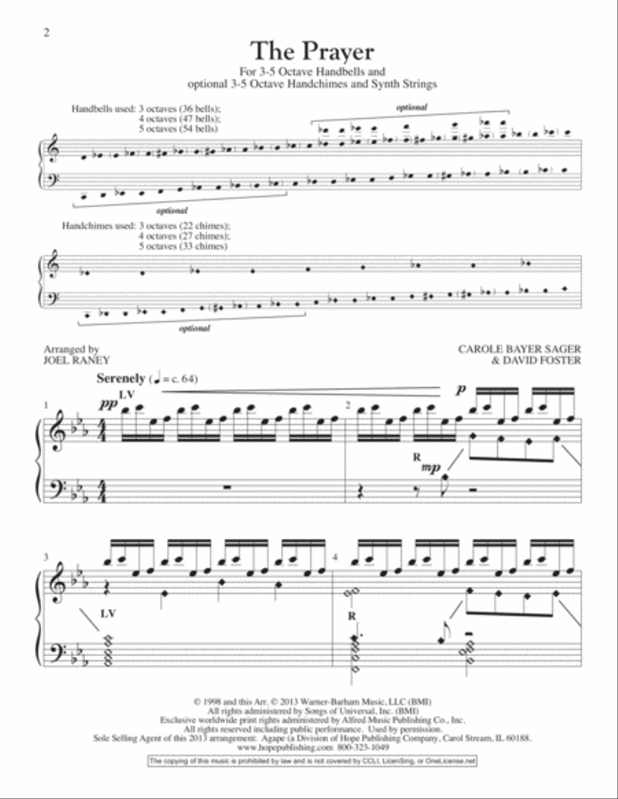 The Prayer The Prayer 5-Octaves scores gallery preview page 3