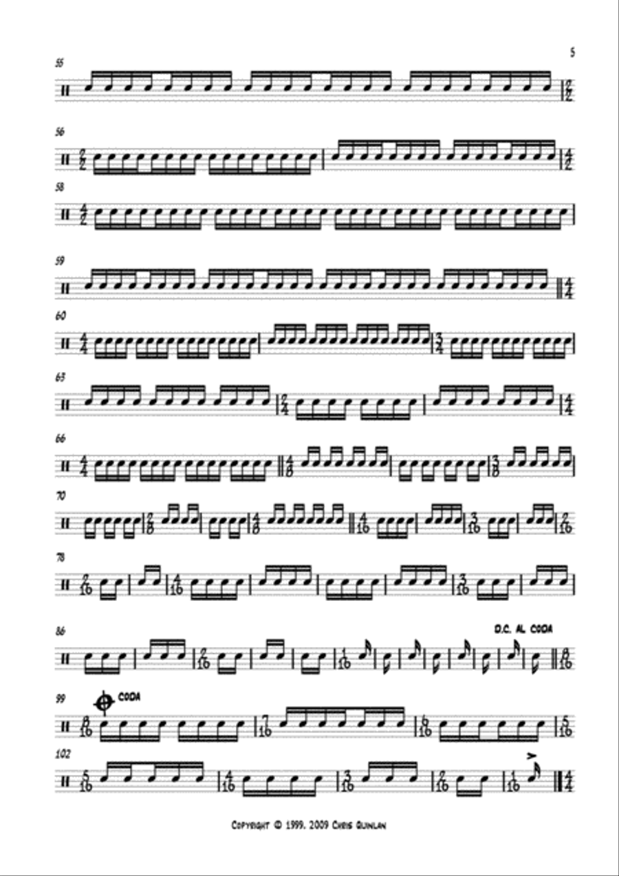 Grade Seven Drumset Manual Drum Set scores gallery preview page 5