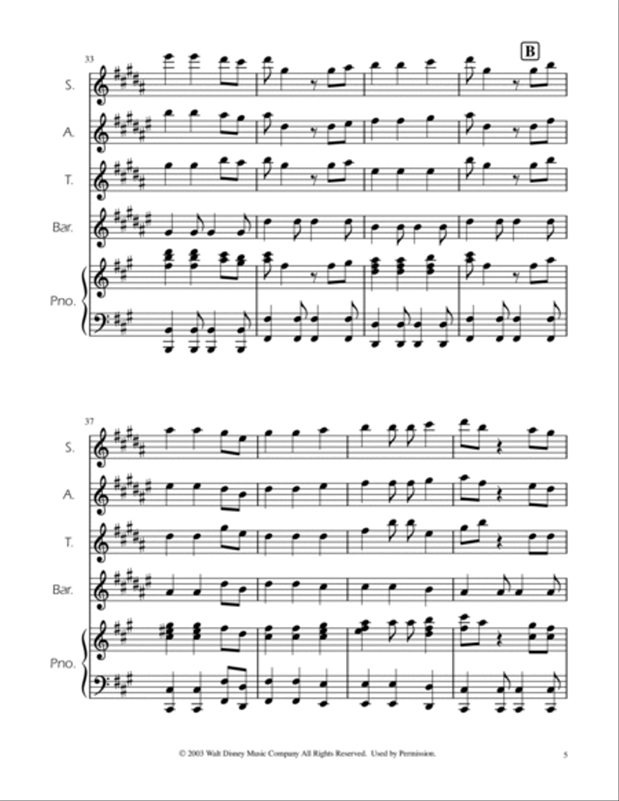He's A Pirate Saxophone Quartet scores gallery preview page 5