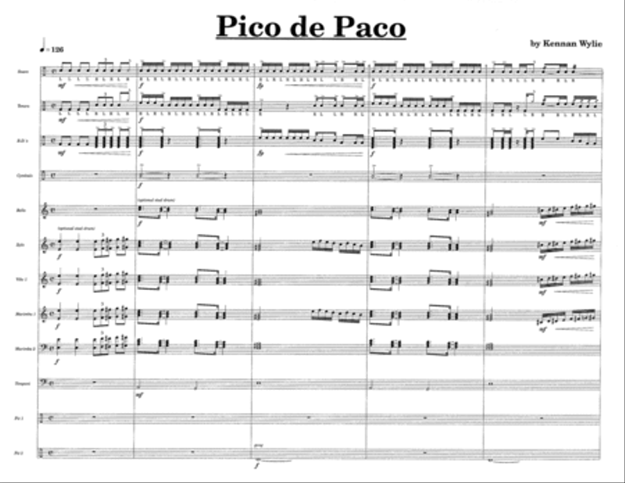 Pico De Paco w/Tutor Tracks Percussion Ensemble scores gallery preview page 3