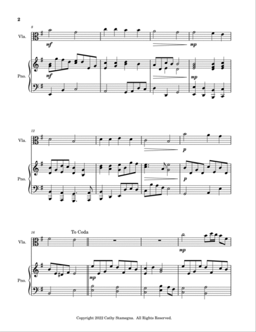 Ah, Holy Jesus (Viola Solo, Piano Accompaniment) Piano scores gallery preview page 4