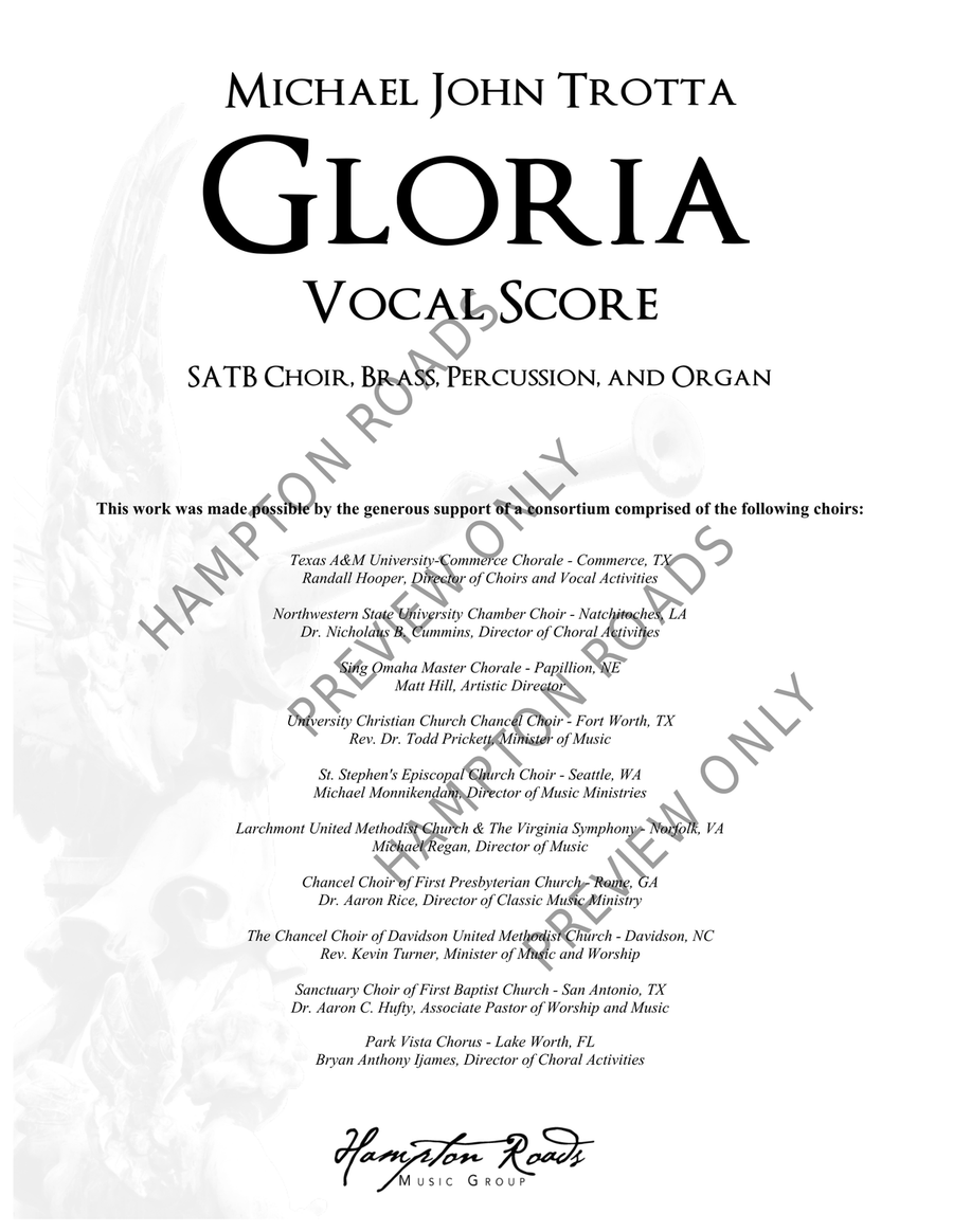 Gloria (SATB) 4-Part scores gallery preview page 4