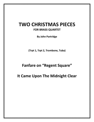 Two Christmas Pieces for Brass Quartet - Score and Parts