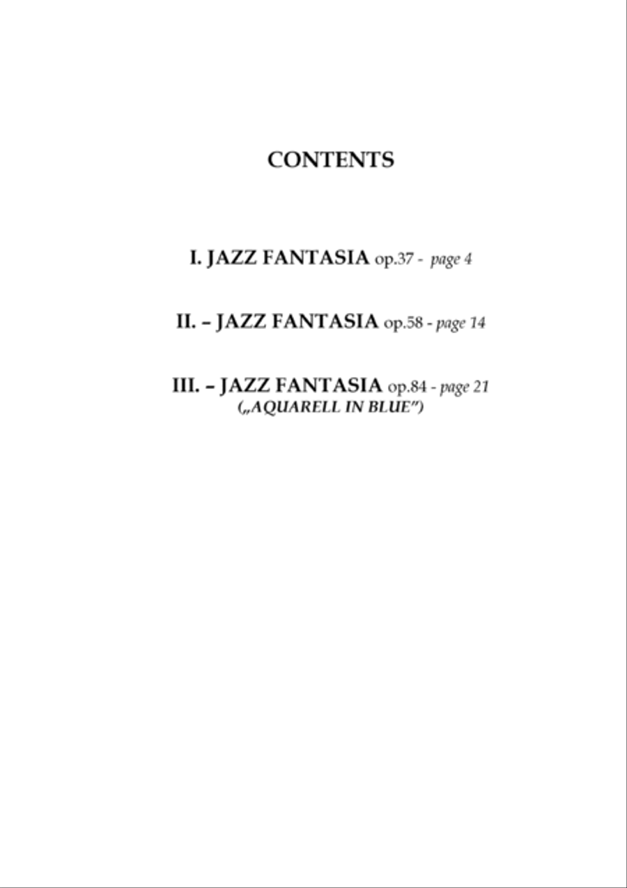 3 JAZZ FANTASIES