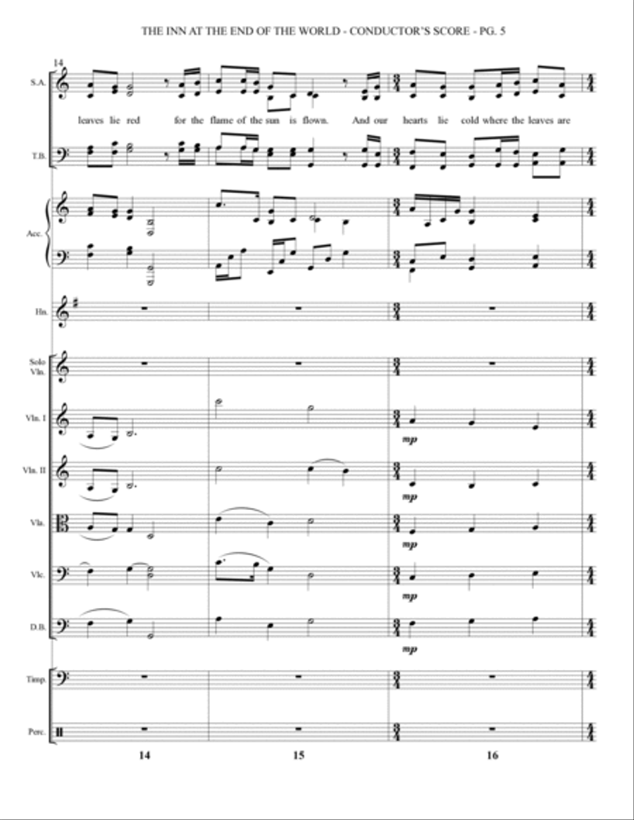 The Inn at the End of the World (arr. Heather Sorenson) - Full Score Choir scores gallery preview page 5