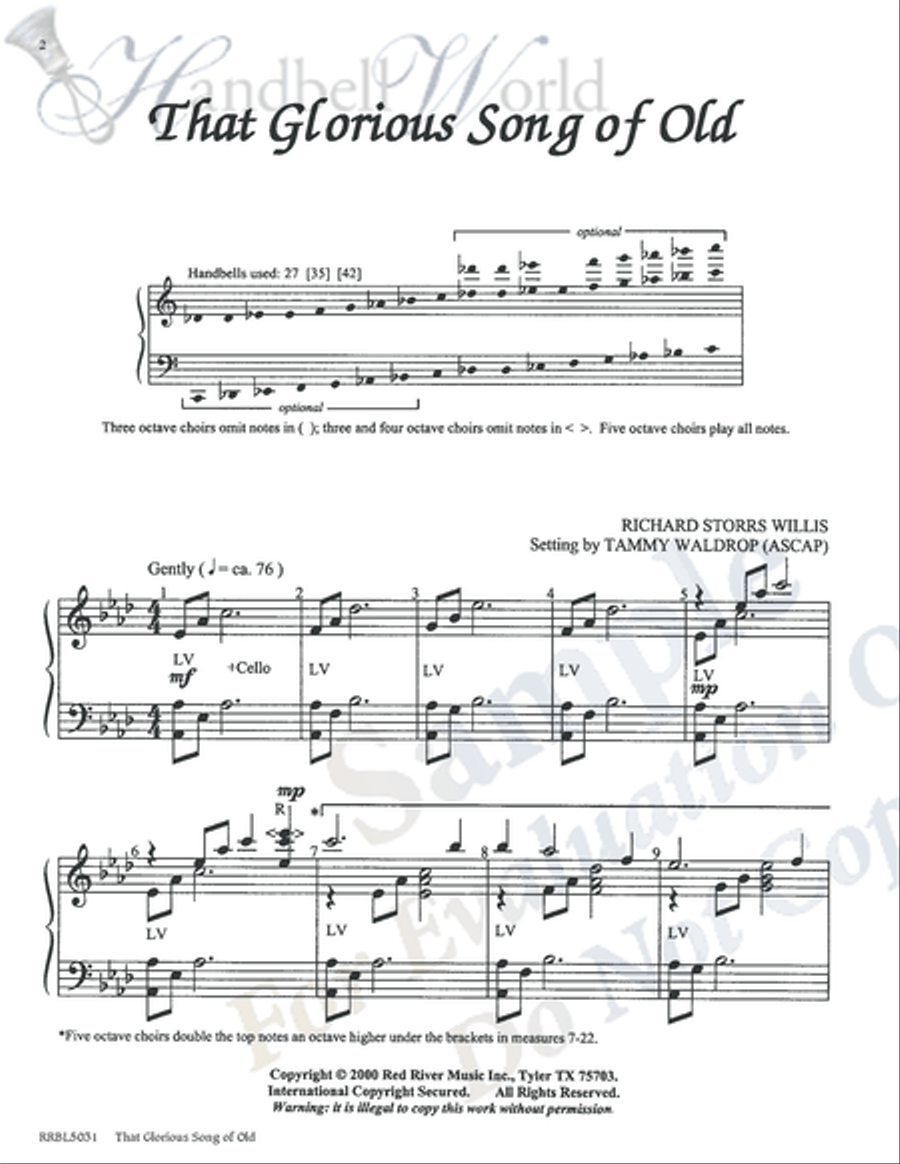 That Glorious Song of Old 5-Octaves scores gallery preview page 2
