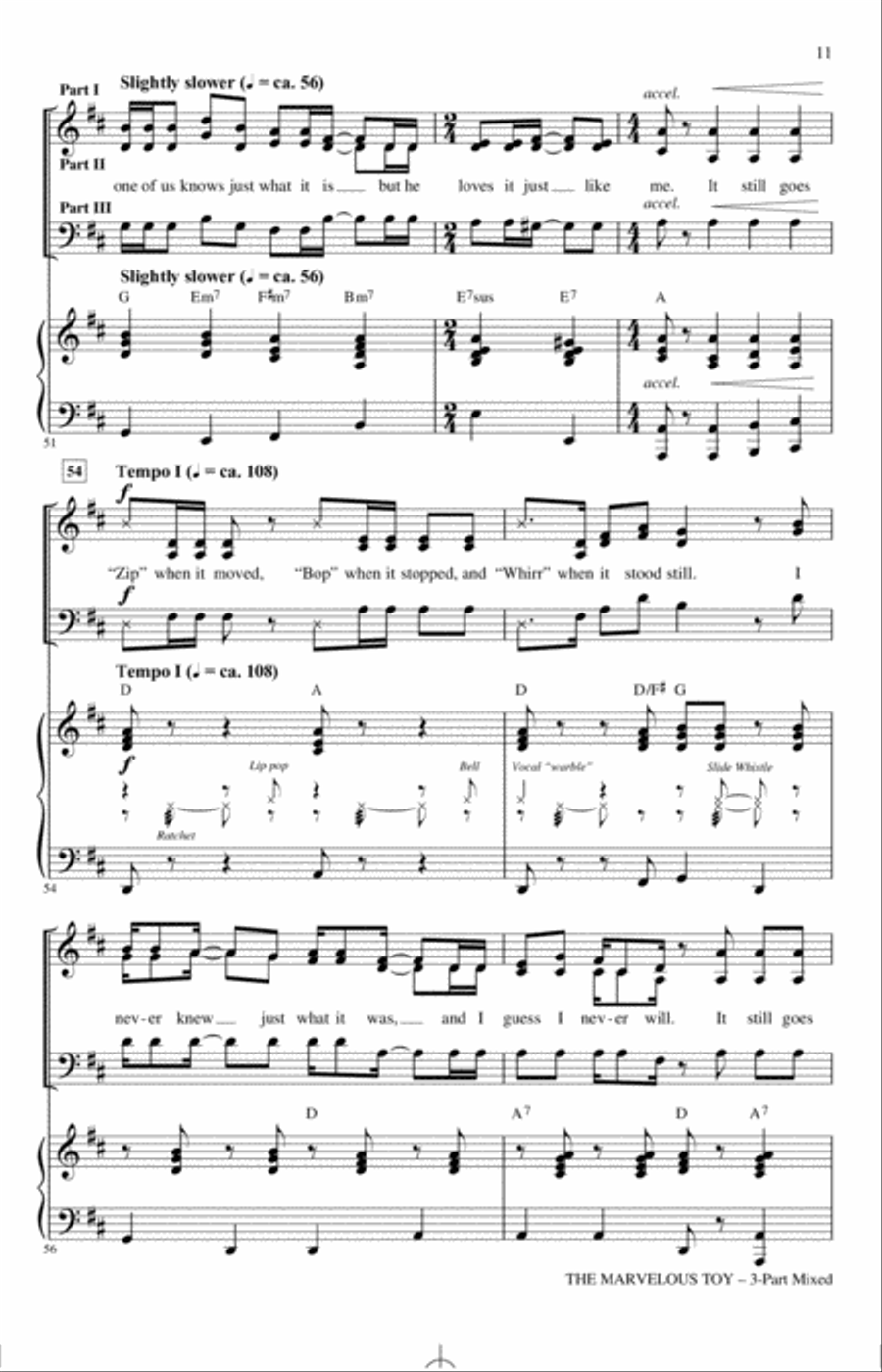 The Marvelous Toy (arr. Alan Billingsley) 3-Part scores gallery preview page 10