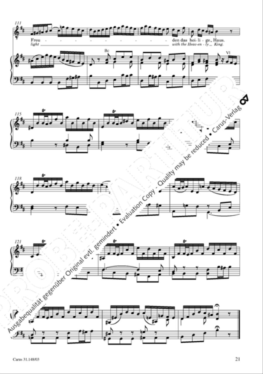 Give to the Lord glory due the Master (Bringet dem Herrn Ehre seines Namens) 4-Part scores gallery preview page 22
