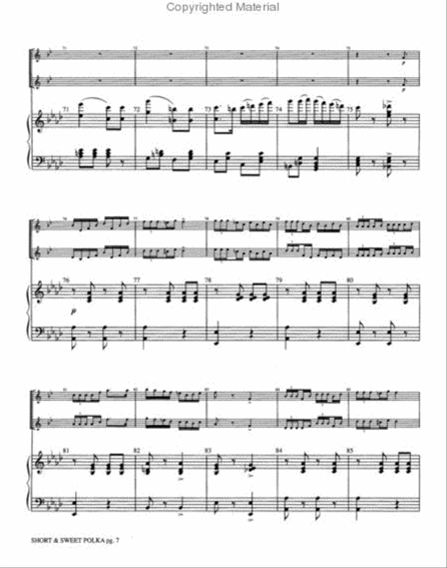 Short and Sweet Trumpet Duet scores gallery preview page 3