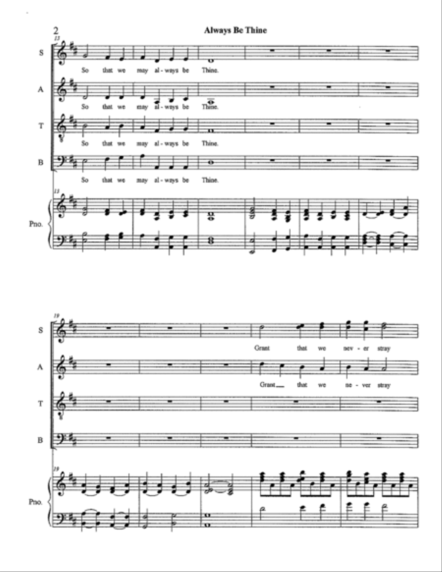 Always Be Thine Small Ensemble scores gallery preview page 2